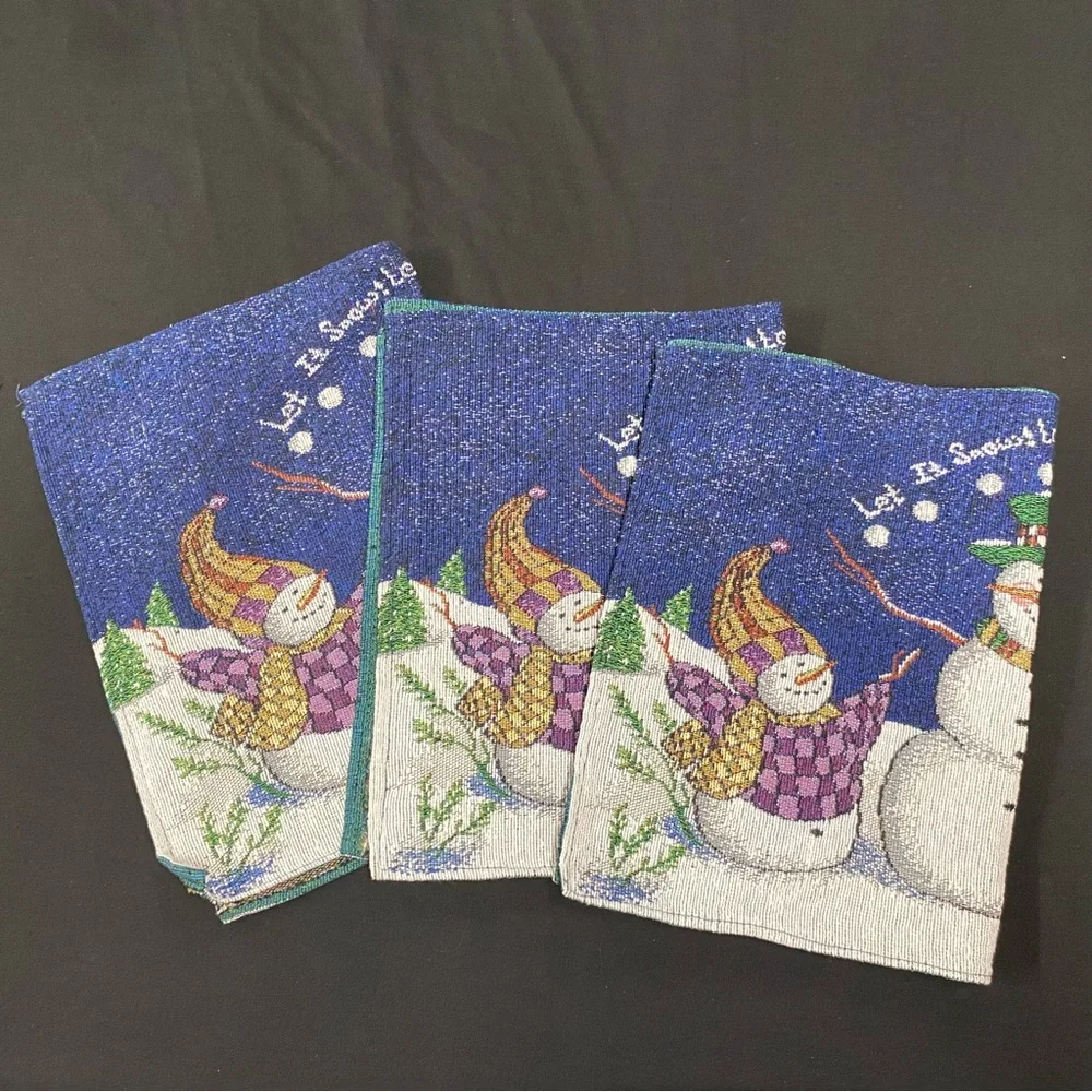 Snowman placemats vintage 13